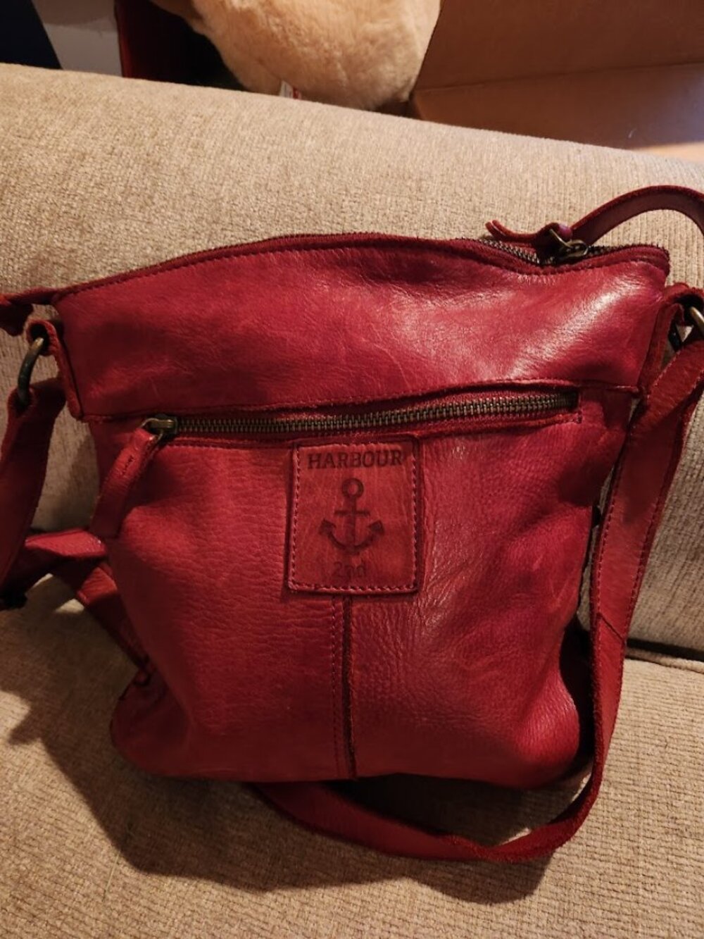 harbour 2nd woven cognac leather